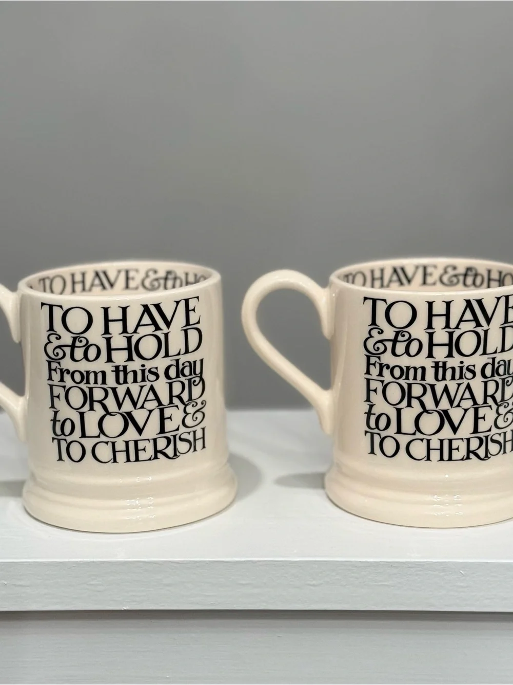 Emma Bridgewater Black Toast 'Mr & Mrs' Mug Set
